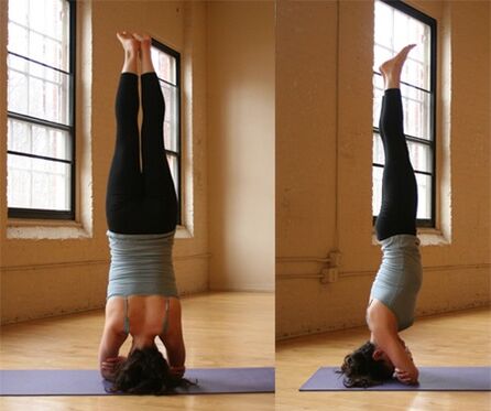 Yoga-Kopfstand zum Abnehmen